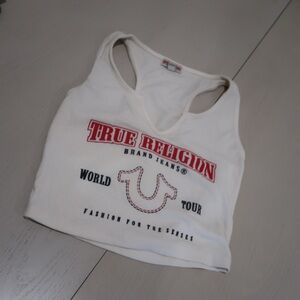 True Religion White Crop Top
